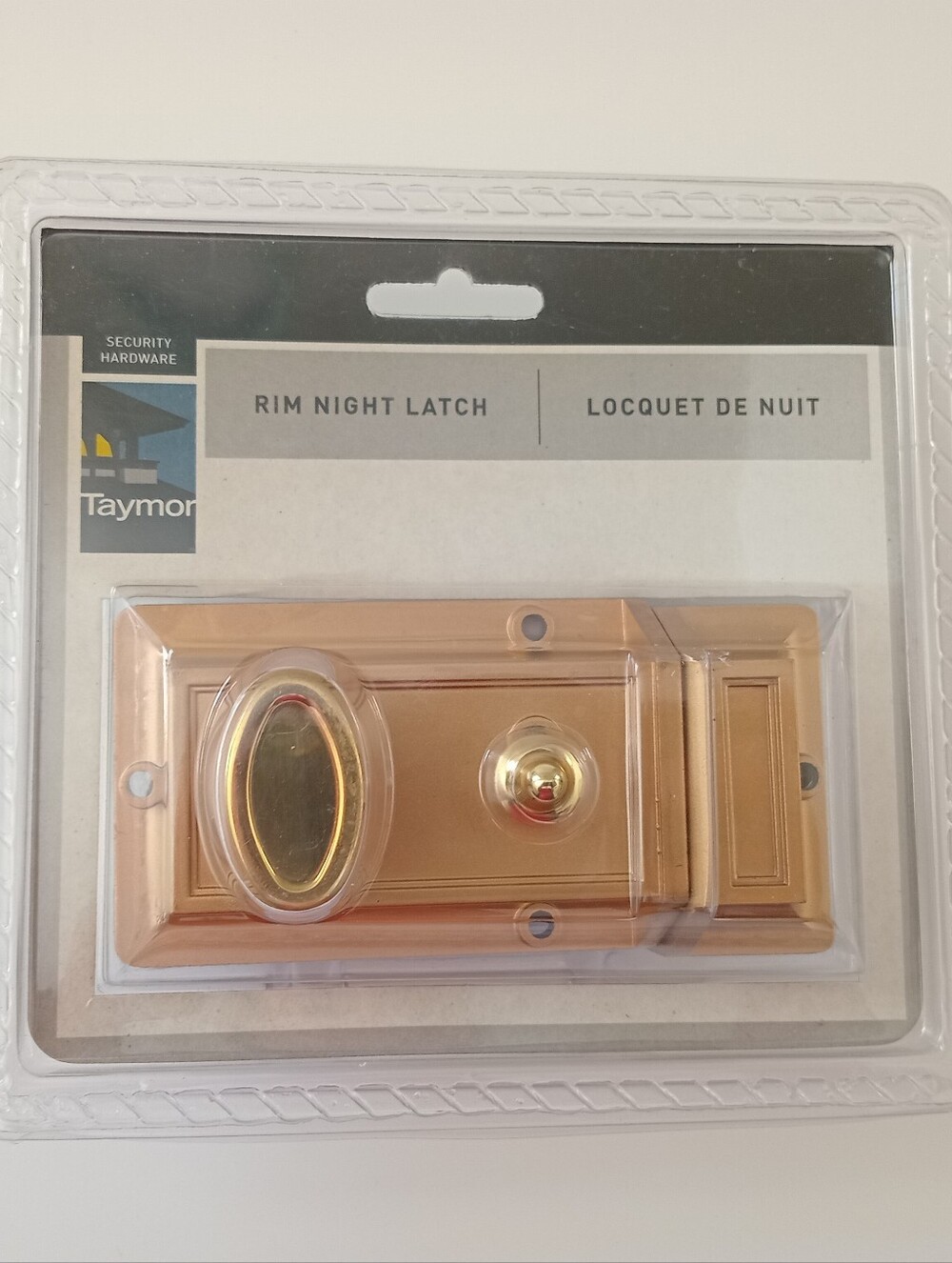 Taymor 37-3010 Rim Night Latch Polished Brass Door Lock New Sealed